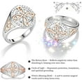 thumbnail image 5 of Witches Protection Knot Ring, Protect Your Loved Ones, Witch's Knot Ring with Rose Gold Detail, Spiritual Jewelry Gift for Women, Valentine's Day, Birthday, 5 of 9