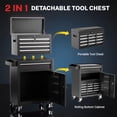 thumbnail image 5 of Tool Chest, 5-Drawer Rolling Tool Storage Cabinet with Detachable Top Tool Box, Universal Lockable Wheels, 5 of 9
