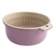 thumbnail image 3 of Lavabo para limpieza de frutas, colador de cocina, cuenco de almacenamiento, multifuncional, doble capa pequeño rojo, 3 of 9