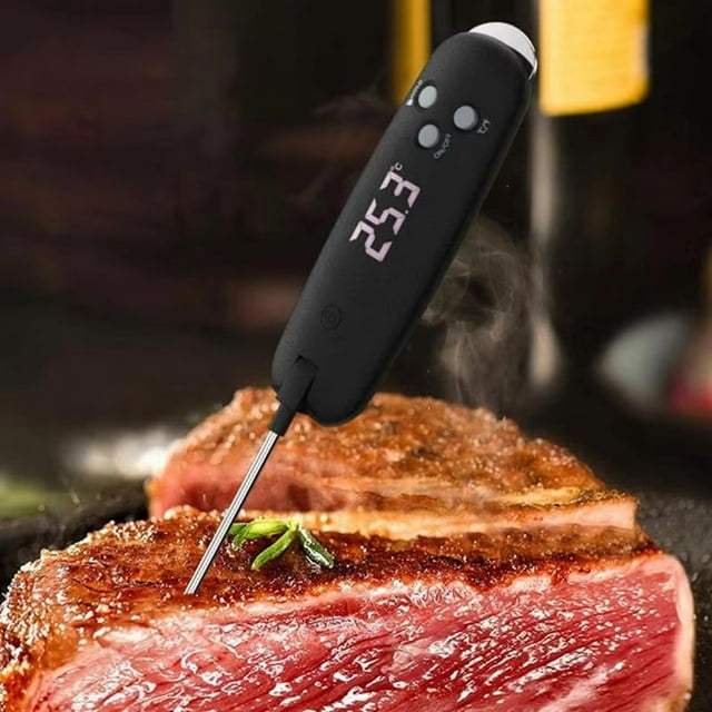 Instant Read Meat Thermograph Waterproof LED Display Instant Read Food Thermograph Digital Oven Probe