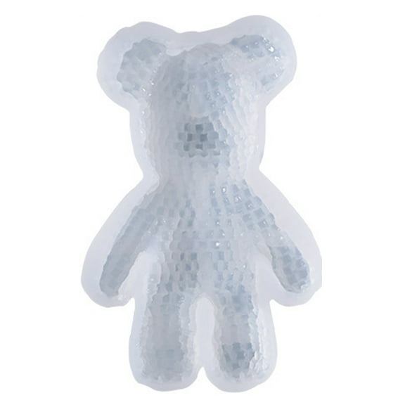 Shiny Glossy Silicone Resin Molds Diamond Bear Keychain Mold DIY Keychain Pendant Jewelry Epoxy Resin Crafting Molds
