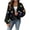 Black, variant on Binmer Women’s 3D Floral V-Neck Knit Cardigan Long Sleeve Button Front Ladies Casual Textured Floral Embellished Layering Sweater,Sizes S-XL