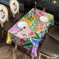 thumbnail image 3 of Pioneer Flower Floral Print Pattern Rectangle Tablecloth 60"x120",Waterproof Polyester Rectangle Table Cloth, Wipeable Spillproof Polyester Tablecloth for Dining, Camping, Indoor and Outdoor, 3 of 6