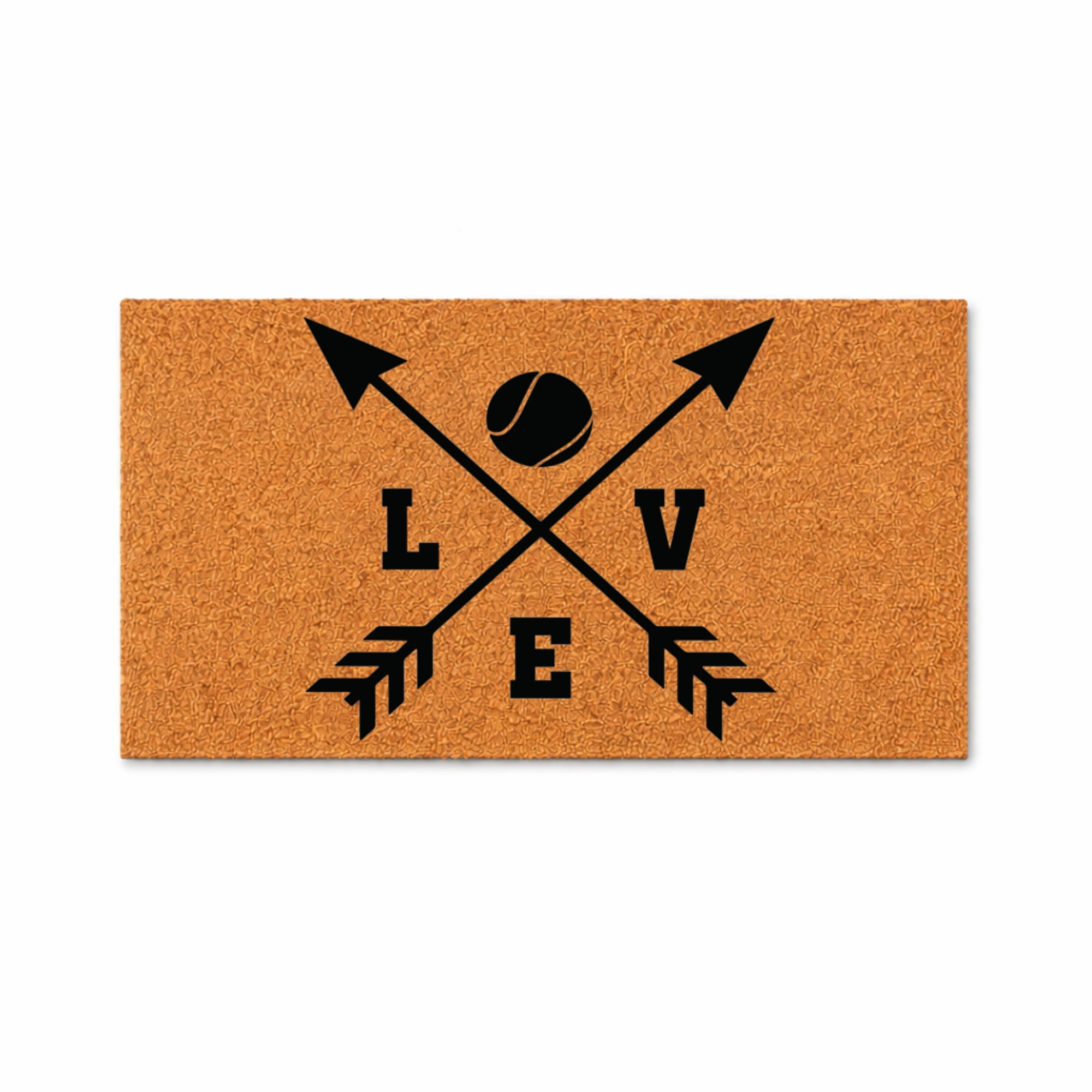 Love Arrow Monogram Doormat Decorative Outdoor Entryway Door Mat (18x30 inches) WoodByStu 7595