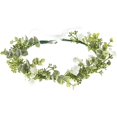 thumbnail image 1 of wonima44 DreamLily White Baby‘s Breath Flower Crown Eucalyptus Crown Bride Bridesmaid Headpiece Boho Hair Wreath DFS18 (eucalyptus white), 1 of 1