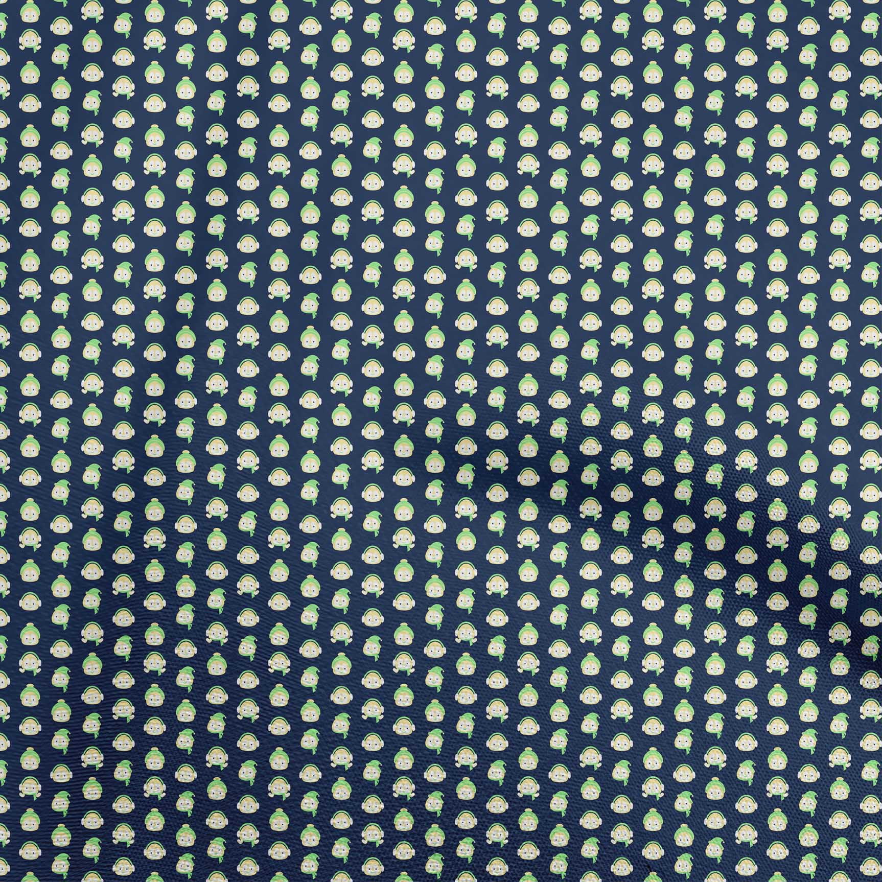oneOone Cotton Jersey Black Fabric Christmas Sewing Material Print Fabric By The Yard 58 Inch Wide