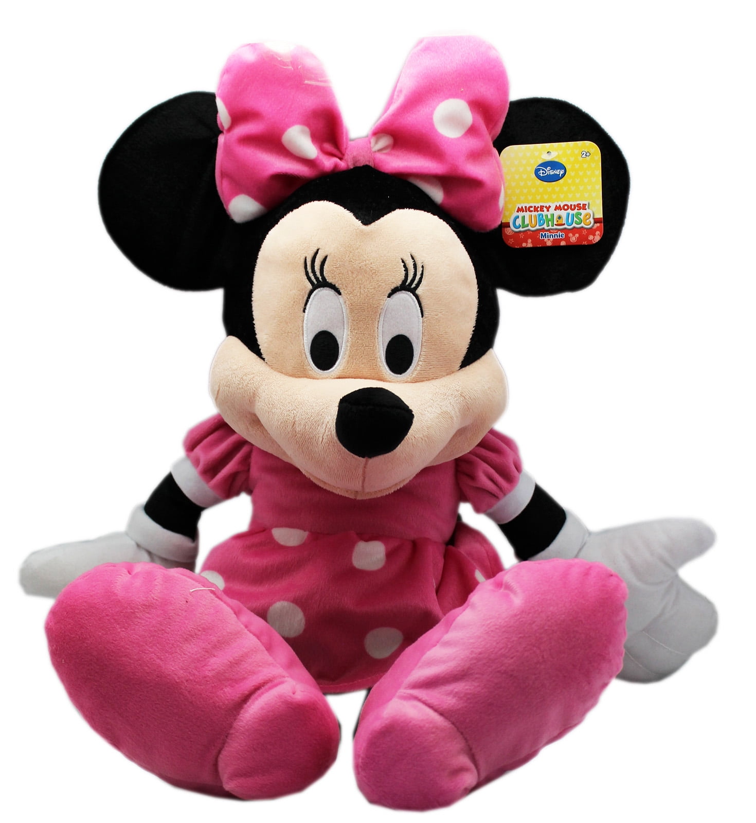 TY DISNEY MINNIE MOUSE MICKEY RED SPARKLE DRESS PLUSH STUFFED TOY Large 16” New 