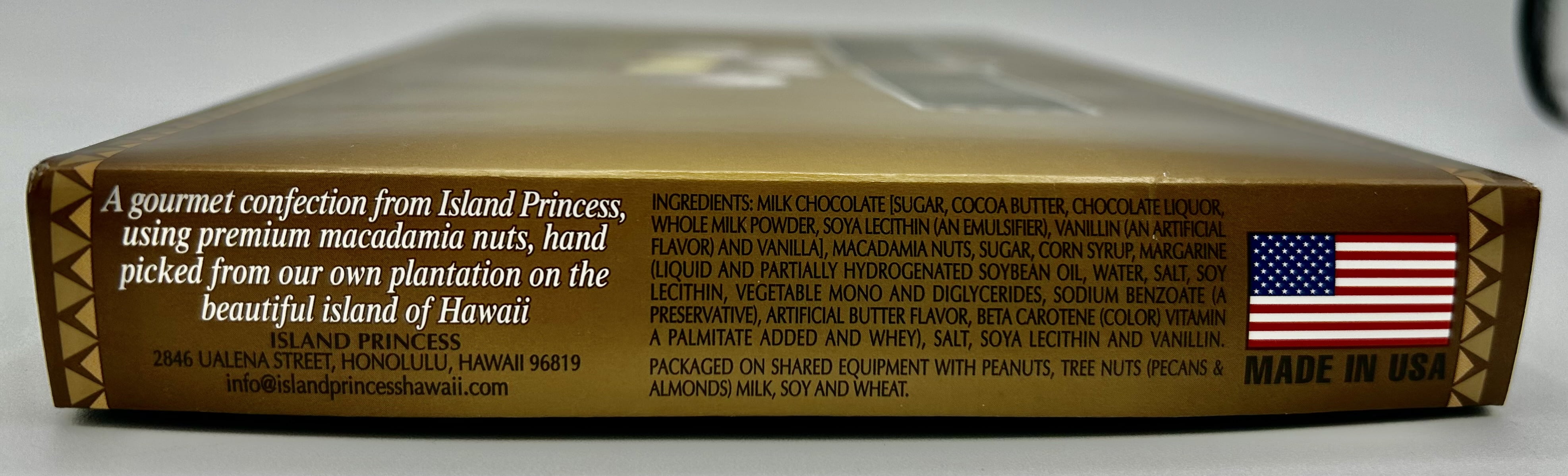 Island Princess Macadamia Nuts Toffee Coated Milk Chocolate, 7 oz.