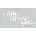 thumbnail image 5 of Bathroom Wall Décor Art - Lather Rinse Repeat – Wall Decal Vinyl Lettering Stickers 23x10-Inch White, 5 of 5