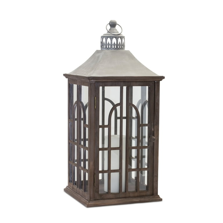 Melrose International Natural Lantern - Set of 2 Melrose International Natural Lantern - Set of 2