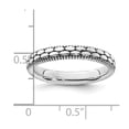 thumbnail image 4 of Sterling Silver Stackable Expressions Antiqued Patterned Ring, 4 of 5
