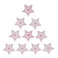 thumbnail image 1 of Rebanadas De Con De Estrella Para Decoración De Manualidades De Bricolaje De Patchwork (10 Piezas, Forma De Estrella De Con blanco Gloria colgantes de dijes de madera natural, 1 of 9