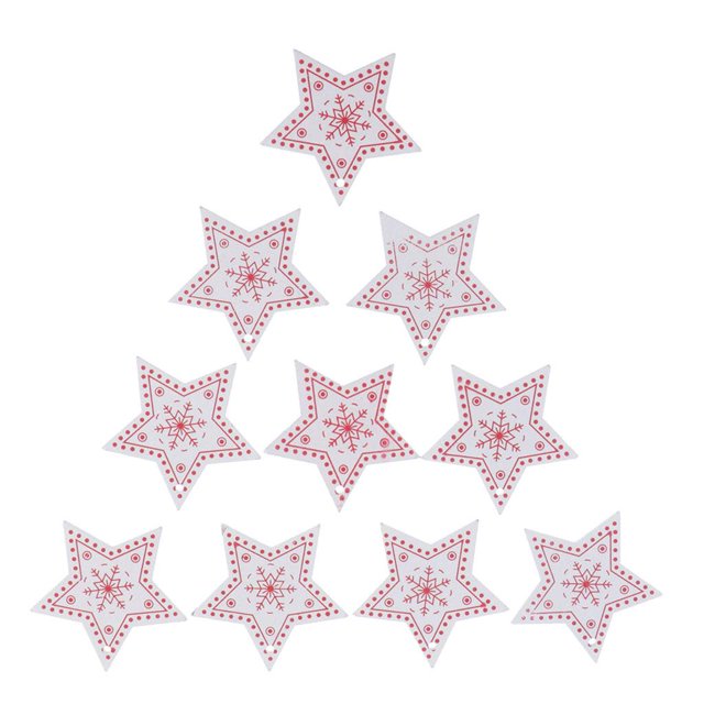 Rebanadas De Con De Estrella Para Decoración De Manualidades De Bricolaje De Patchwork (10 Piezas, Forma De Estrella De Con blanco Gloria colgantes de dijes de madera natural