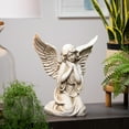 thumbnail image 3 of Northlight Kneeling Angel with Open Wings Statue - 13", 3 of 9