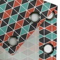 thumbnail image 4 of Ambesonne Geometric Grommet Curtain, Triangles Hexagons, 50" x 72", Dark Coral Sea Green, 4 of 6
