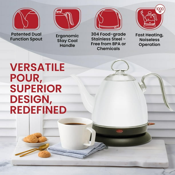 Chantal Mia Electric Kettle 32 oz White Walmart