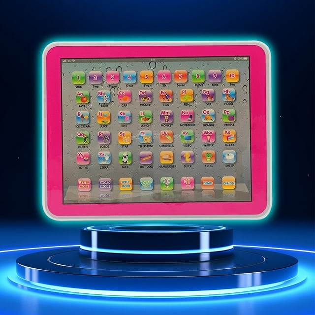 Pretend Play Toys for Toddlers,Educational Toys,Kids Tablet Boys Learning Pad with LED Teach Alphabet Numbers Math Early Development Interactive Electronic Toy Christmas Gifts Child Toys for Boys