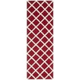 thumbnail image 5 of SAFAVIEH Chatham Jahn Geometric Diamonds Wool Area Rug, Red/Ivory, 4' x 6', 5 of 10