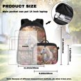 thumbnail image 4 of Yspwyqan Romantic Garden White Horse School Backpack Set for Girls, 4 Piece Backpack Set with Lunch Box Pencil Case, Trendy Double Zip Lightweight Purse for High School, 4 of 7
