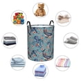 thumbnail image 6 of Daiia Underwater Animals and Flowers Round Laundry Basket with Handles Thickened Waterproof Circular hamper,Dirty Clothes Storage Basket for Bedroom,Bathroom,College Dorm-Small, 6 of 8