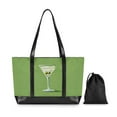 thumbnail image 7 of FORMRS Canvas Laptop Tote Bag for Women with 15.6" Computer Compartments Shoulder Handbag, Green Martini Glass, 7 of 7