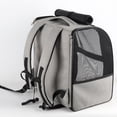 thumbnail image 3 of Ruiboury Breathable Backpack For Dogs And Cats - Fitting And Waterproof Coating Adjustable Buckles Backpack Portable Transparent gray,gray 10kg L, 3 of 6