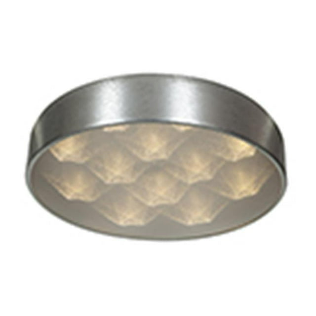 Access Lighting 70082LEDD-BSL-ACR Meteor Dimmable LED Flush-Mount - Brushed Steel & White Acrylic