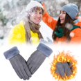 thumbnail image 3 of Ngheia Claerance! Glove B, Women's Riding and Driving Gloves in Winter Thickened Warm Suede Gloves in Winter, 3 of 3