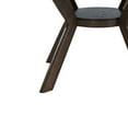 thumbnail image 5 of GZXS 47.2" Mid-Century Modern Round Dining Table for 4-6 People, MDF Top with Rubber Wood Legs, Kitchen/Restaurant Table with Small Open Shelf (Dark Brown), 5 of 7