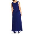 thumbnail image 4 of Alex Evenings Women's Plus Size Long Dress with Mandarin Neckline Jacket, Electric Blue, 20W, 4 of 5