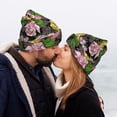 thumbnail image 5 of Kdxio Colorful Roses Winter Beanie for Men Women Beanie Knit Hat Cuffed Cap Beanie Knit Chunky Snow Cap, 5 of 6