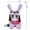 Pink-clothed Rabbit Sitting, variant on Clown Queen Plush Doll Stuffed Toy For Fans Collection Display And Gift