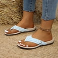 thumbnail image 2 of Willtoo Womens Flip Flops Comfortable Outdoor Fasciitis Orthopedic Thong Walking Sandals Lightweight Non-Slip Summer Beach Slippers, 2 of 4