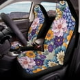 thumbnail image 3 of Binienty Dahlia Floral Car Seat Covers & Accessories Washable Waterproof Auto Seat Covers To Protect Seats Anti-Scratch Vehicle Bucket Cushions Airbag Compatible for Cars SUV Truck Van, 3 of 8