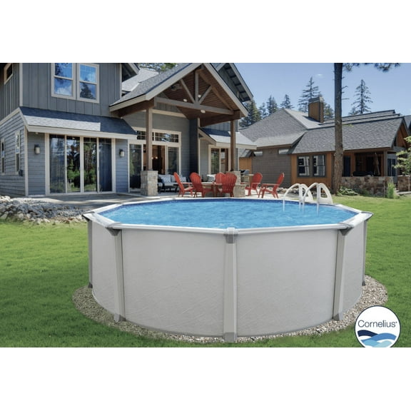 Colombia 21' x 54" Round Above Ground Swimming Pool Platinum Package