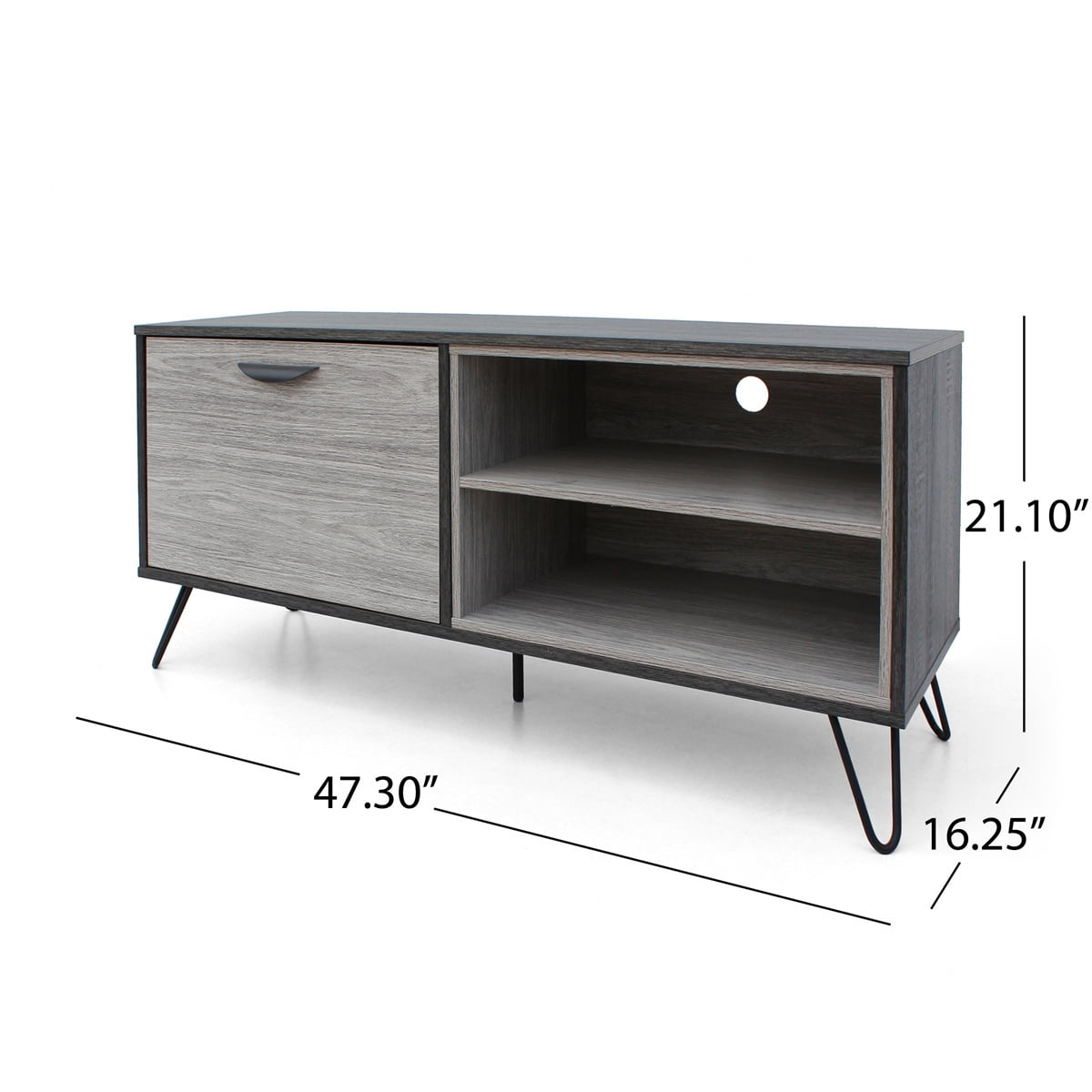 Kepooman Contemporary TV Media Stand, Living Room Entertainment Center with Storage, Storage Shelves and Cabinets for Living Room Bedroom, Grey Kepooman Contemporary TV Media Stand, Living Room Entertainment Center with Storage, Storage Shelves and Cabinets for Living Room Bedroom, Grey