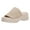 khaki, variant on Womens Wedge SIides Sandals Platform Open Toe Slip On Elastic Band Wedges Shoes