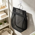 thumbnail image 5 of Hanging Mesh Storage Bag with Metal Hook and Zipper, Breathable Mesh Clothes Pin Peg Bag, Multi‑Purpose Hanging Organization for Laundry Balcony Home Apartment Camping and Travel, 5 of 5