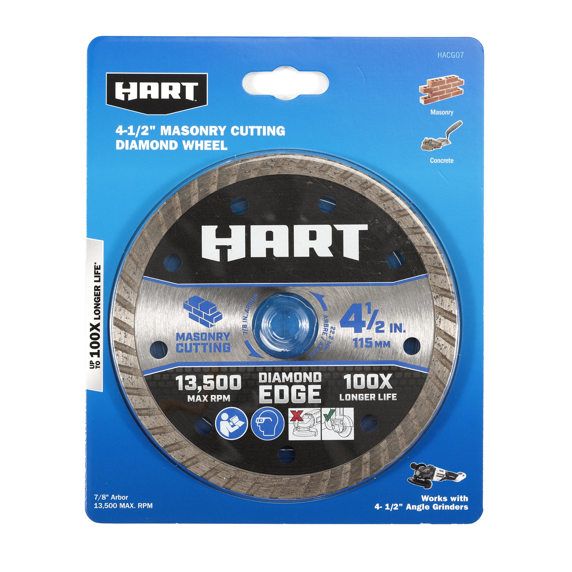 HART Masonry Cutting Diamond Wheel, New Condition