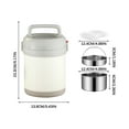 thumbnail image 2 of 1600ml Portable Lunch Box 304 Stainless Steel Insulated Lunch Jar 3 Layer Pot Rice Bucket Adult Bucket Lunch Box For Outdoor, 2 of 4