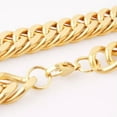 thumbnail image 2 of QQTDFG 8/10/12/14/16/18mm Heavy 18K Gold Tone Stainless Steel Mens Chain Curb Necklace-16mm-22 inch necklace, 2 of 5
