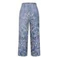 thumbnail image 4 of TaTaai Womens Casual Solid Long Trousers Elastic Waist Straight Leg Loose Fit Pants Bottoms for Daily, 4 of 5