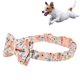 thumbnail image 5 of Collar De Pajarita Para Gato, Collar De Pajarita Para Perro, Algodón Elástico Lavable De Liberación Rápida Para Perros Y Gatos Cergrey Flor de Naranja M, 5 of 8