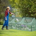 thumbnail image 2 of Aoodor 9' x 3' x 3' Mini Greenhouse with Zipper Doors, UV & Water Resistant- Green, 2 of 8