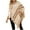 Khaki, variant on Aoochasliy Winter Scarfs Christmas Clearance Women's Trendy Warm Shawl Solid Color Cloak Large Knitting Loose Coat