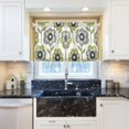 thumbnail image 5 of Yayeee Kitchen Curtains Tier Pair Light Filtering 27"x24" Rod Pocket Short Cafe Window Panel, Retro Flower, 5 of 7