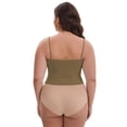 thumbnail image 2 of DARING DIVA Women's Plus Spaghetti Straps Wireless Padded Camisole XL Brown, 2 of 6