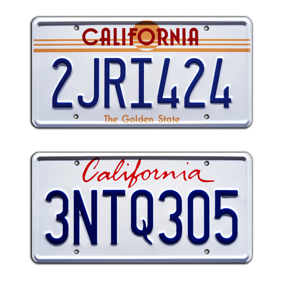 The Fast and the Furious | 2JRI424 3NTQ305 | Metal Stamped Replica Prop License Plate Combo