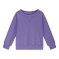 thumbnail image 4 of ZOYOEN Girls Trendy Sweatshirt- Long Sleeve Crewneck Casual Pullover Tops Purple Size 10, 4 of 6