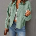 thumbnail image 2 of Women's Casual Lapel Button Long Sleeve Cardigan Jacket Sweater Coat for Women Loose Fit Lightweight Comfortable Office Work Fall Fashion Gift | CSEONE,Mint Green L, 2 of 9